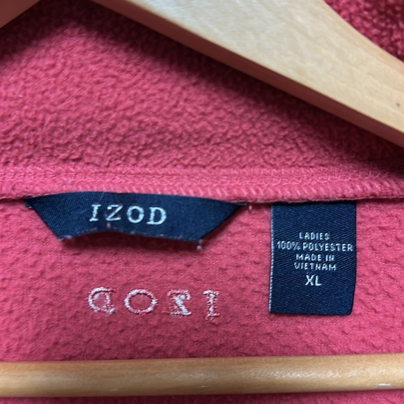 IZOD salmon color two tone Zip up warm jacket. Sixe XL - Picture 9 of 9